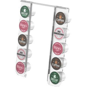 Space Saving Hanging On Coffee Makers Clear Coffee Capsule Organizer Holder Acrylic Coffee Pod Holder for K Cup