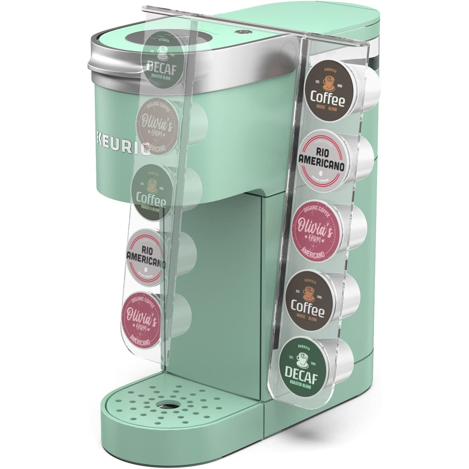 Space Saving Hanging On Coffee Makers Clear Coffee Capsule Organizer Holder Acrylic Coffee Pod Holder for K Cup