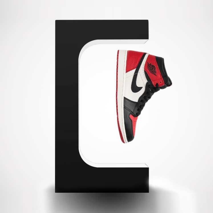 Custom Hot Rotating Shoe Display Shelf Box Acrylic Magnetic Levitating Floating Shelf For Shoe Display