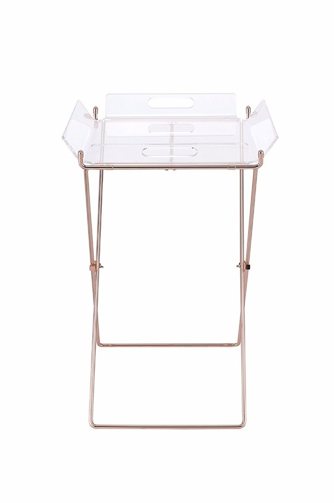 Factory Outlet Contemporary Transparent Acrylic Serving Food Tray Table With Insert