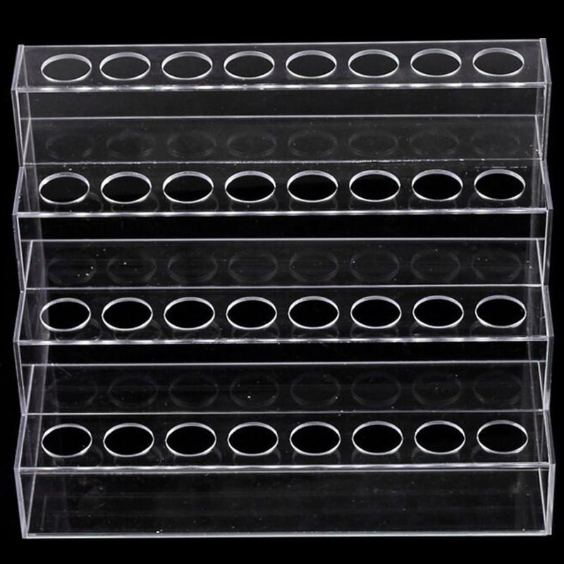 New 4 Layers Clear Acrylic Nail Polish Rack Holder Eyeliner Mascara Eyebrow Pencil Rack Storage Lipstick Display Stand