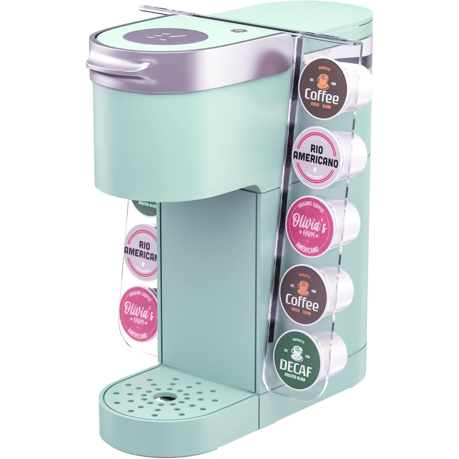 Space Saving Hanging On Coffee Makers Clear Coffee Capsule Organizer Holder Acrylic Coffee Pod Holder for K Cup