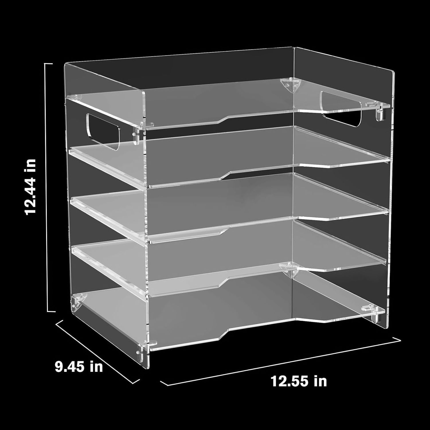 Desk Paper Organizer Tray Acrylic File Storage Organizer Desktop Letter Tray Office Desk Accessories Organizers