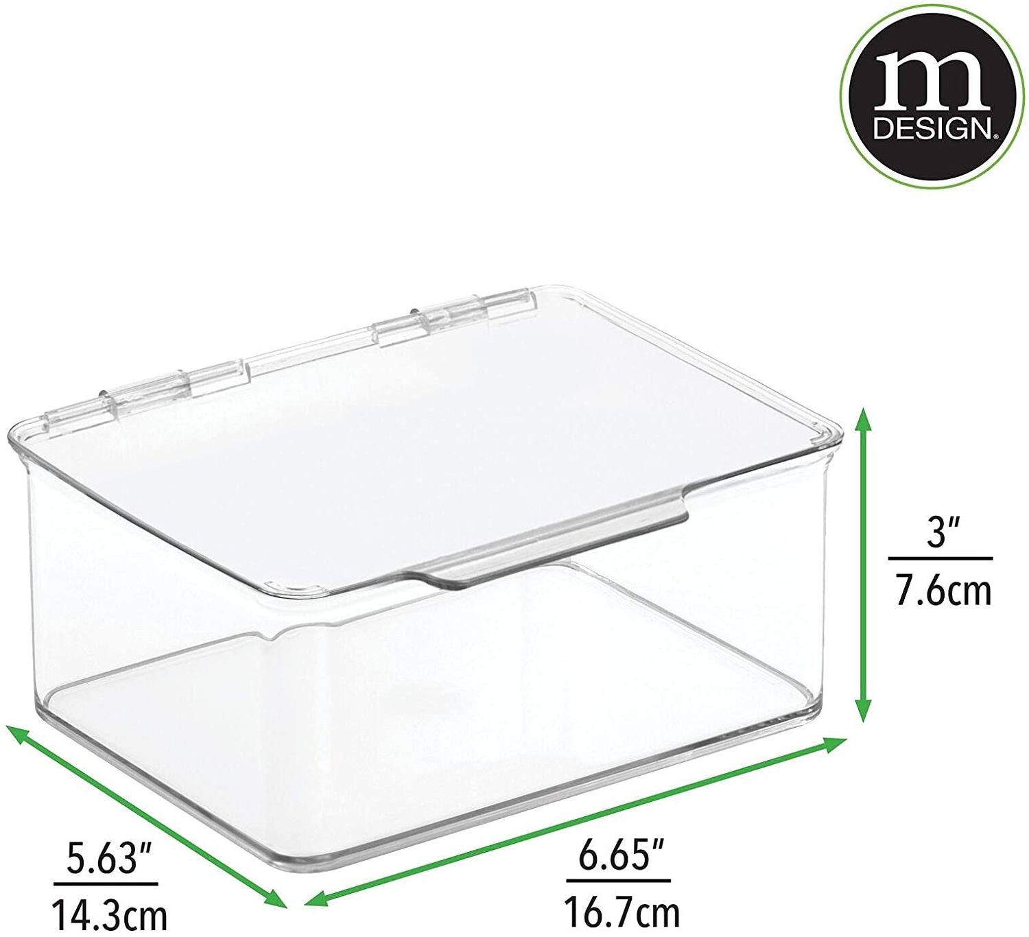 Plastic Small Stackable Divided Battery Storage Organizer Box with Hinged Lid for  D 9 Volt Sizes Great Storage