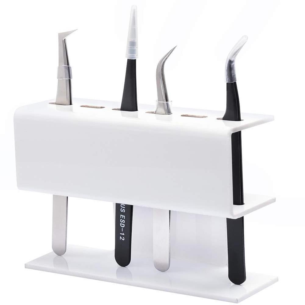 Lash Extension Supplies Tweezer Shelf Holder Stand Acrylic Eyelash Extension Tools Tweezers Display Stand for Makeup Salon