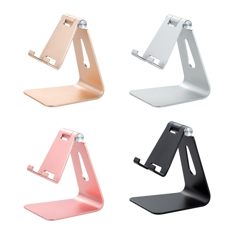 Cell Phone Stand for Angle Height Adjustable Desk Sturdy Aluminum Metal Phone Holder small  ordinary for  iPhone  Mobile Phone