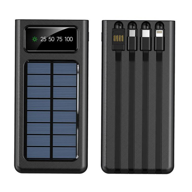 Portable mobile charger 8000mah 30000mah solar power banks & power station power bank for mobile tablets camera speakers