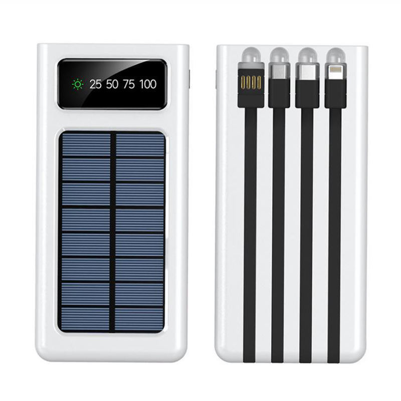 Portable mobile charger 8000mah 30000mah solar power banks & power station power bank for mobile tablets camera speakers