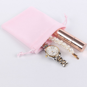 Portable luxury high end drawstring gift pouch jewelry velvet bag perfume pouch bag