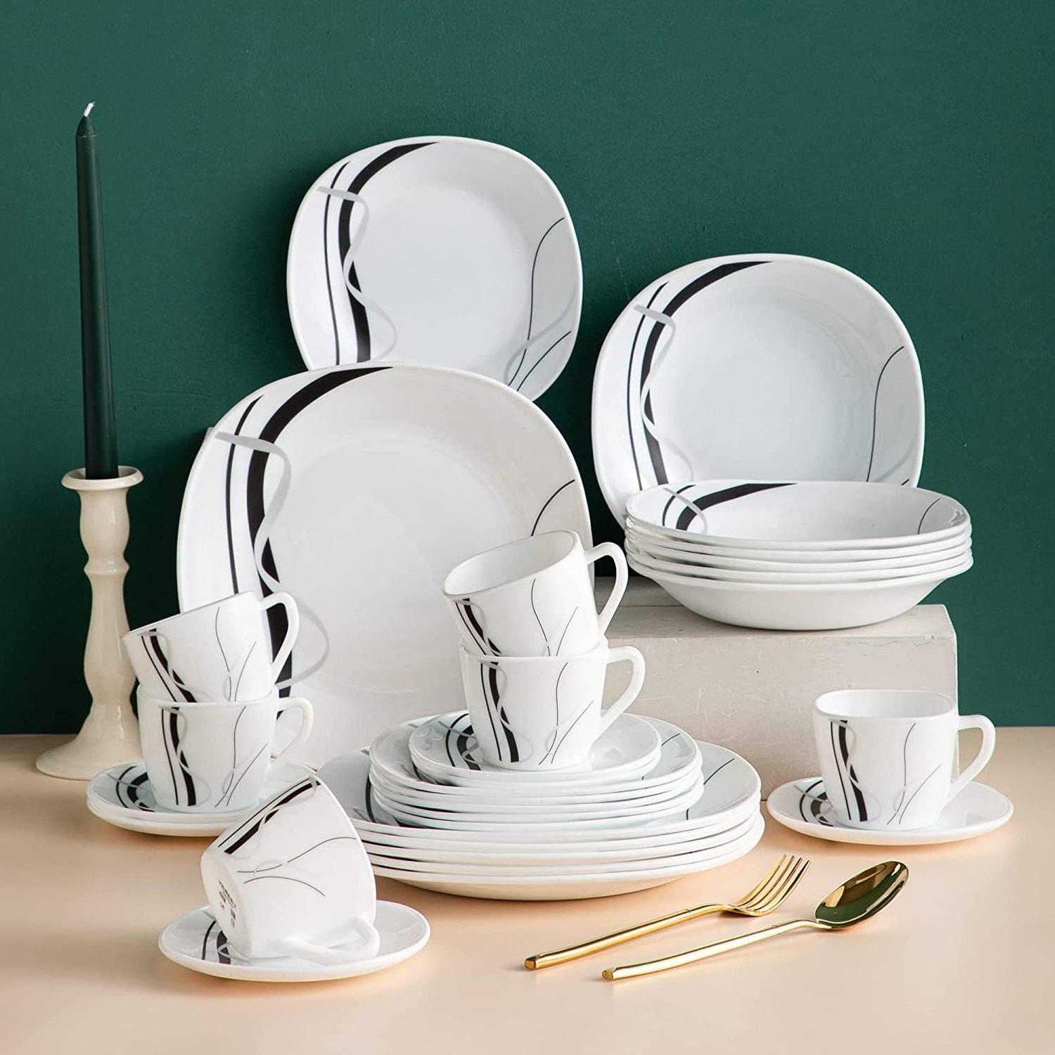 China Factory  30pcs Porcelain dinner table set/dinnerware set for 6