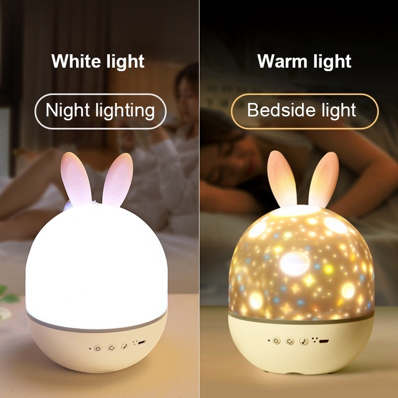 Cheap New Design Musical Projection Lamp For Wall Ceiling Baby Room Lighting Rabbit Elf Star Projector Light