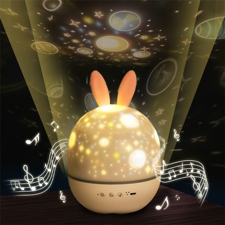 Cheap New Design Musical Projection Lamp For Wall Ceiling Baby Room Lighting Rabbit Elf Star Projector Light