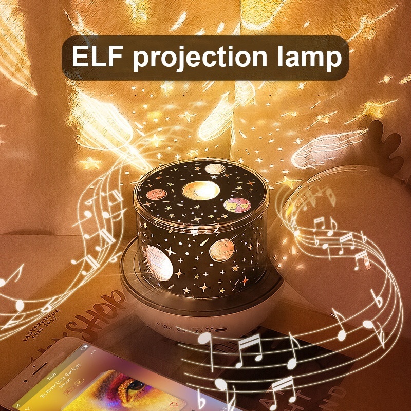 Cheap New Design Musical Projection Lamp For Wall Ceiling Baby Room Lighting Rabbit Elf Star Projector Light