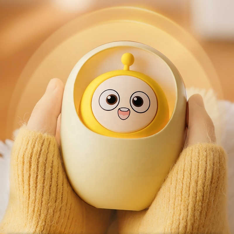 New Hand Warmer Mobile Power 2 In 1 USB Rechargeable Cartoon Egg Electric Winter Heater Pocket Stove Hand Warmers