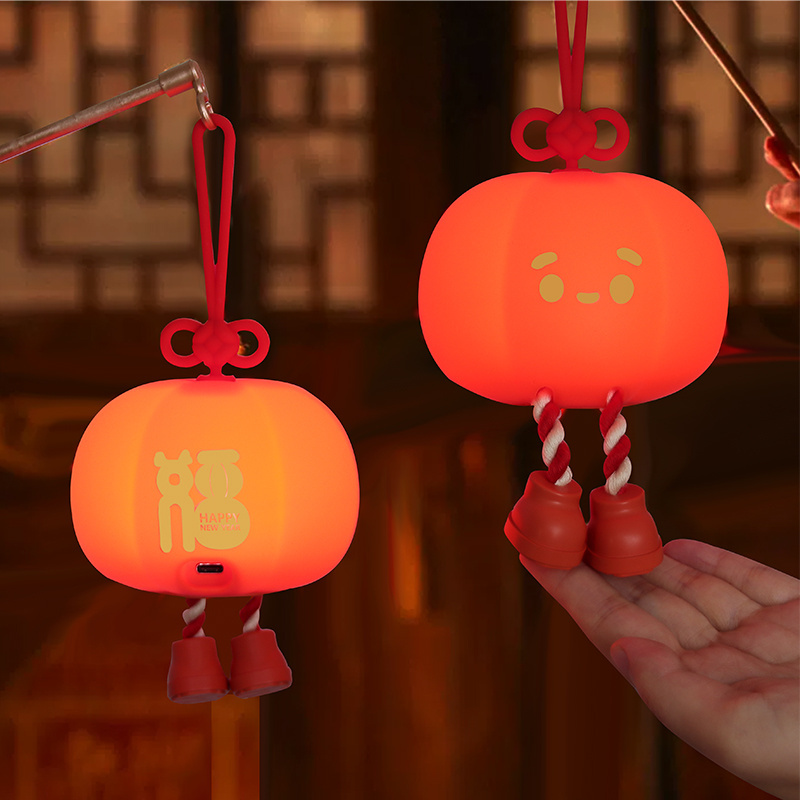 EGOGO New Cute Small lantern pumpkin silicone night light Battery Operated kids Lamp Festival atmosphere lamp