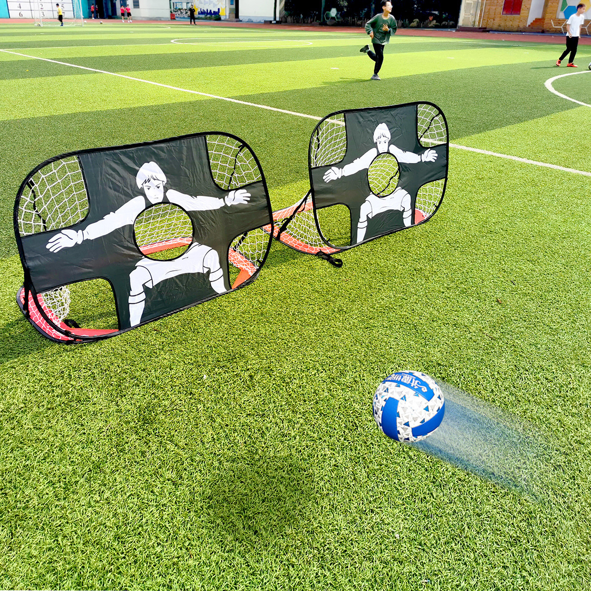 High Quality 2 In 1 Foldable Portable Soccer Net Pop Up Kids Soccer Goal Folding Soccer Goal For Backyard Beach