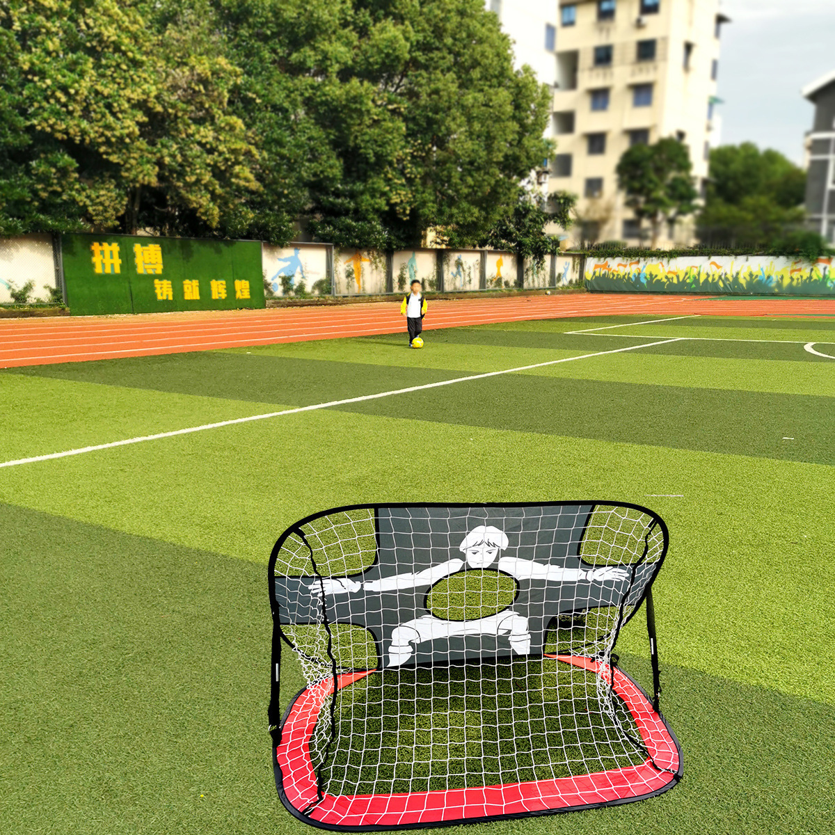 High Quality 2 In 1 Foldable Portable Soccer Net Pop Up Kids Soccer Goal Folding Soccer Goal For Backyard Beach