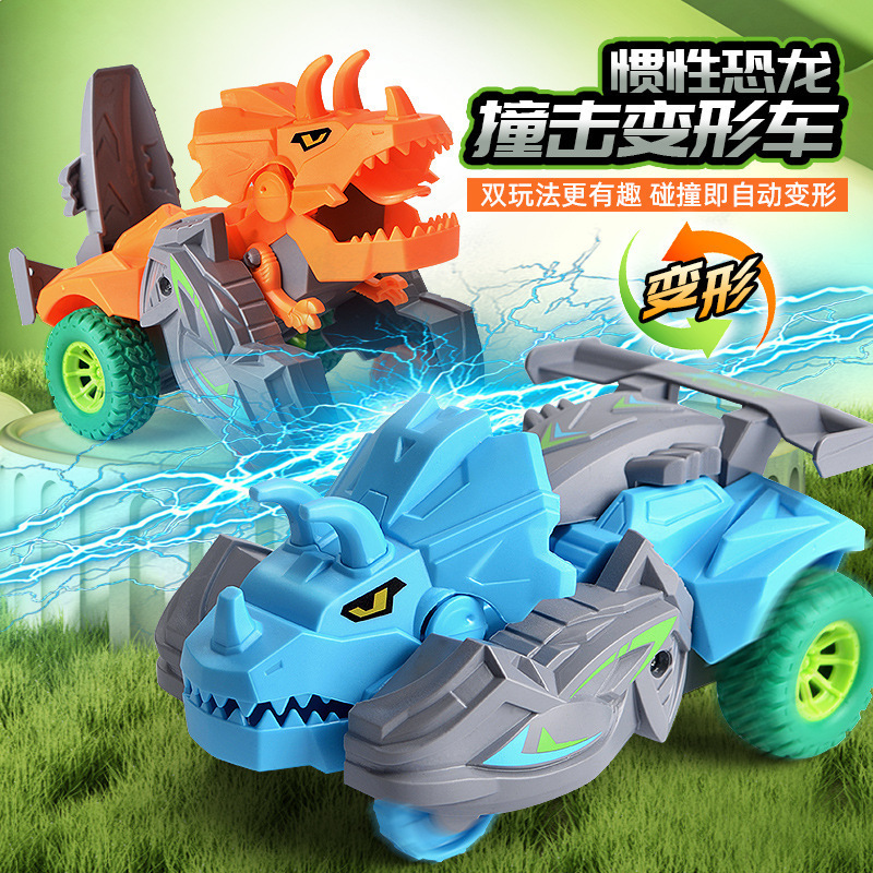 Dinosaur Transformation Toy Ca Realistic Dino Cars Mini Monster Truck with Big Tires Small Dinosaur Toys for Kids Birthday Gifts