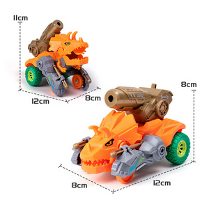 Dinosaur Transformation Toy Ca Realistic Dino Cars Mini Monster Truck with Big Tires Small Dinosaur Toys for Kids Birthday Gifts