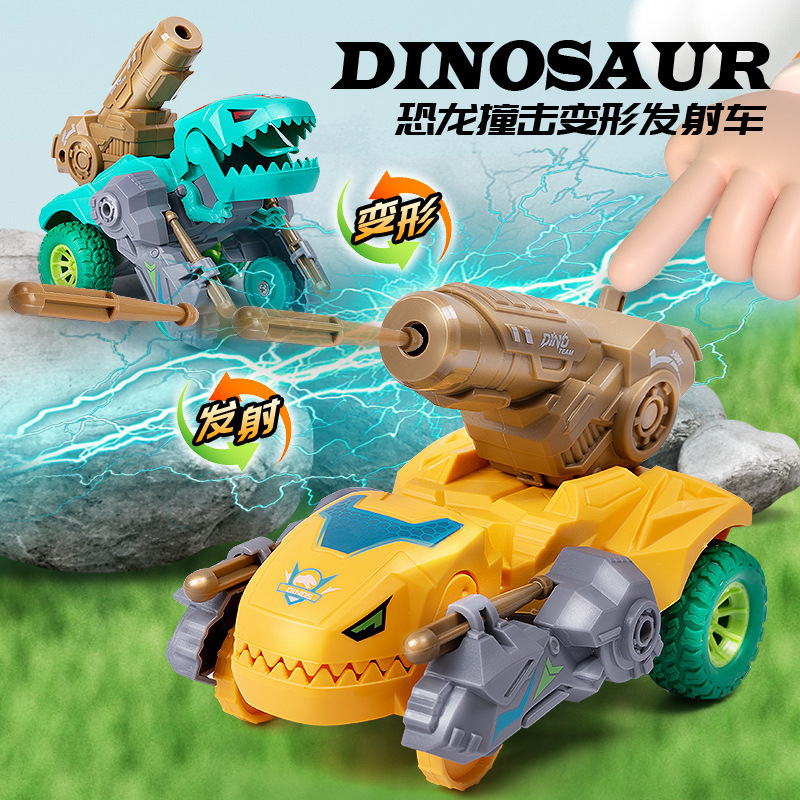 Dinosaur Transformation Toy Ca Realistic Dino Cars Mini Monster Truck with Big Tires Small Dinosaur Toys for Kids Birthday Gifts