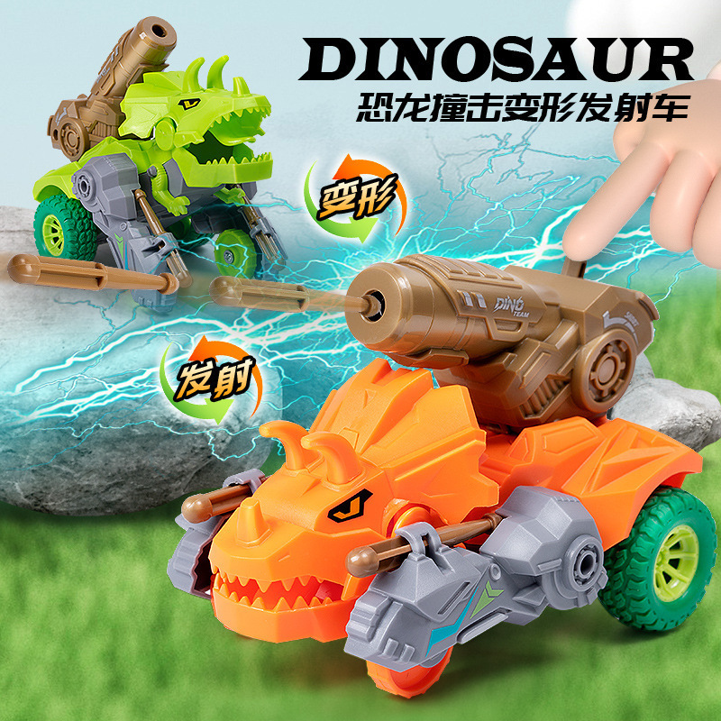 Dinosaur Transformation Toy Ca Realistic Dino Cars Mini Monster Truck with Big Tires Small Dinosaur Toys for Kids Birthday Gifts