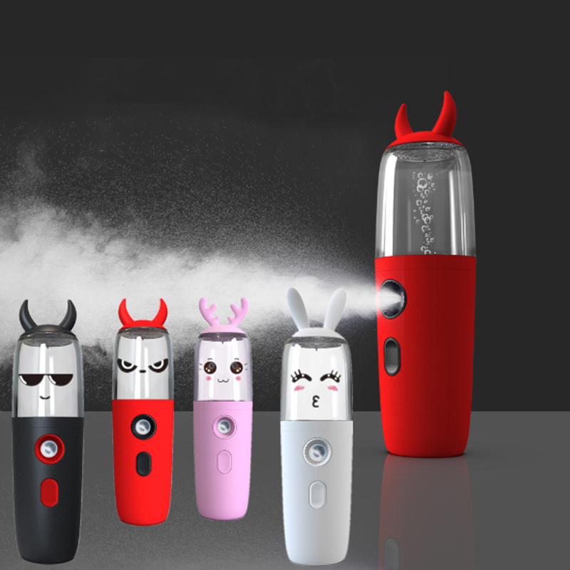 High Quality Facial Pocket Portable Automatic Cute Cartoon Rabbit Antlers Nano Hydrating Spray