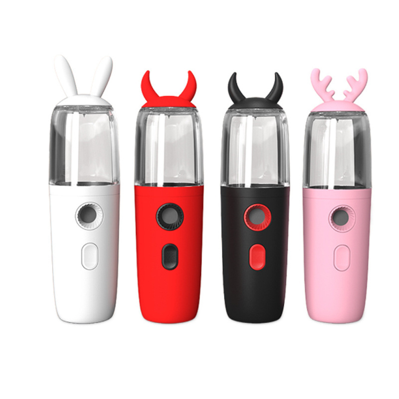 High Quality Facial Pocket Portable Automatic Cute Cartoon Rabbit Antlers Nano Hydrating Spray