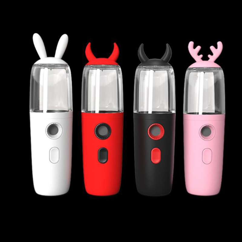 High Quality Facial Pocket Portable Automatic Cute Cartoon Rabbit Antlers Nano Hydrating Spray