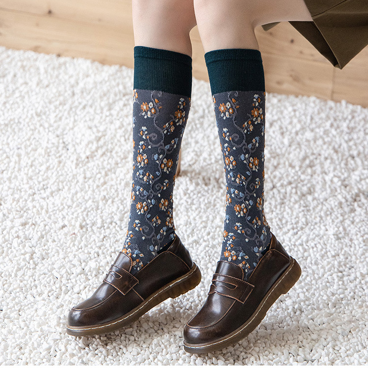 Novelty knee high school socks at wholesale prices luxury hosiery stockings for winter