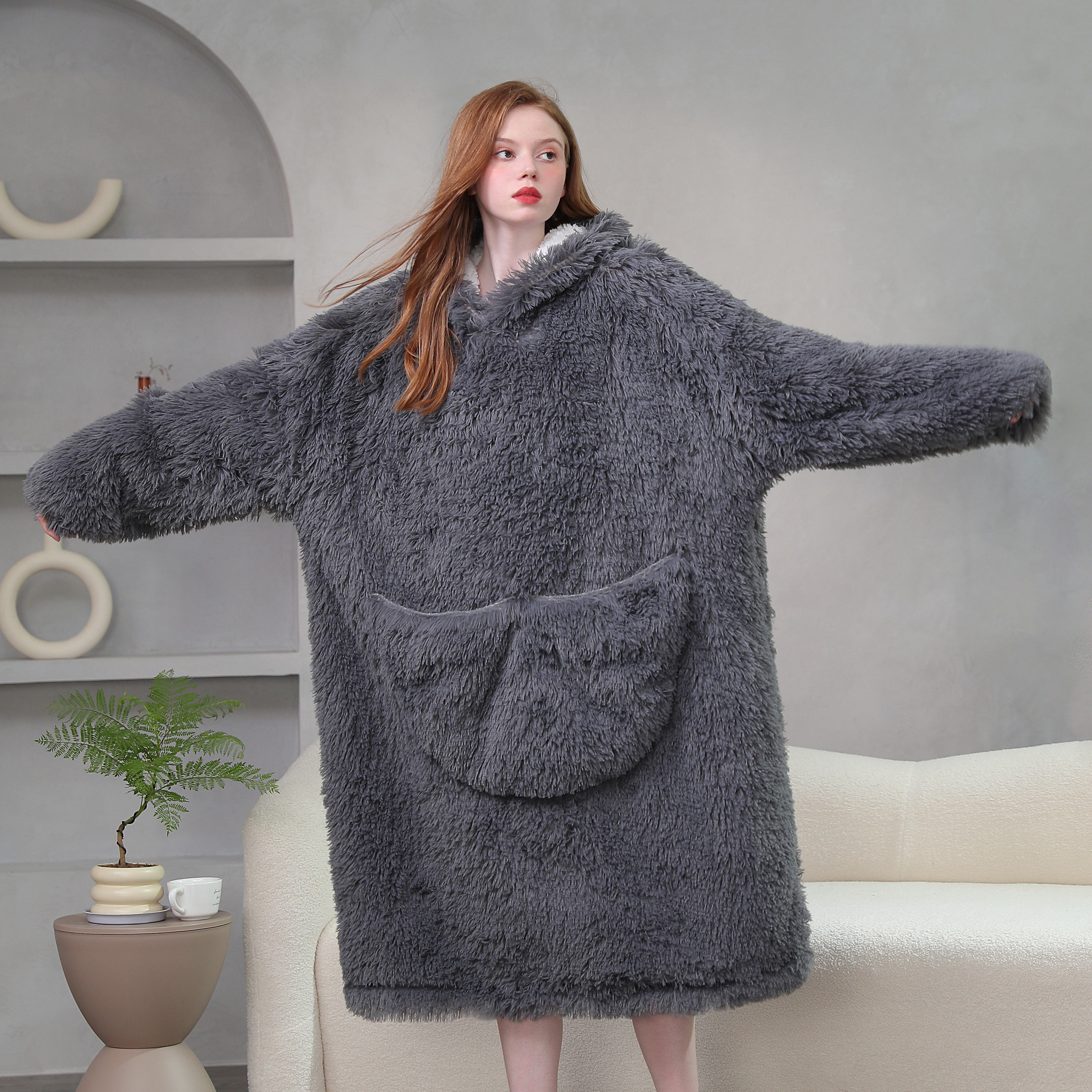 Cobertor Oversized Oodie Sweater Sweatshirt Wearable Hoodie TV Blanket christmas onesie pajamas