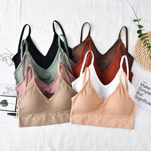 Women Thread Brassiere pad Solid Wireless Sports BH Beauty U  Back Tube Top Wrapped Chest Girl Lady Vest Tube Top Seamless Bra