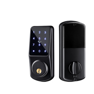 Tediton waterproof cerraduras wifi Keyless remote control door handle tuya smart deadbolt lock digital door lock