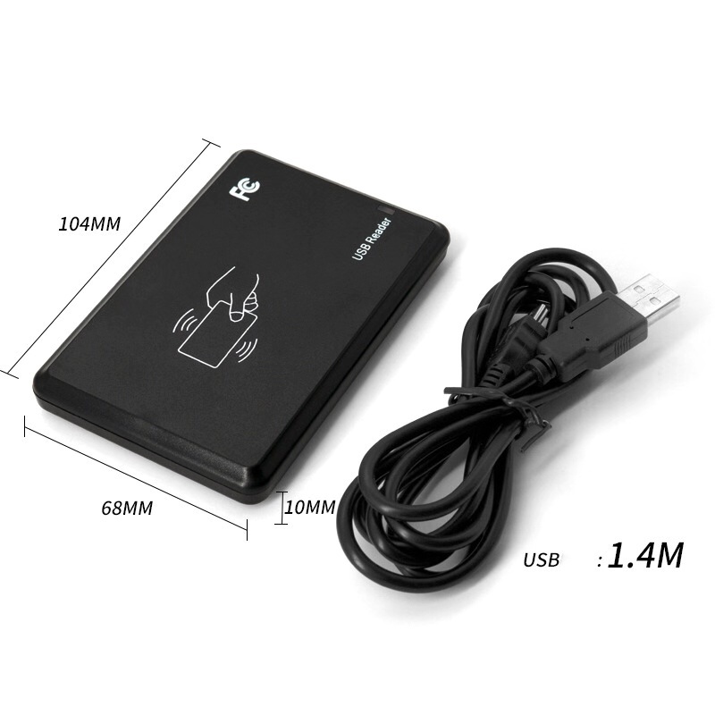 Simple 125khz/13.56mhz access control USB RFID desktop reader