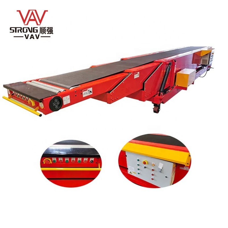 flexible Telescopic Belt Conveyor with or without Ramp for truck loading and unloading