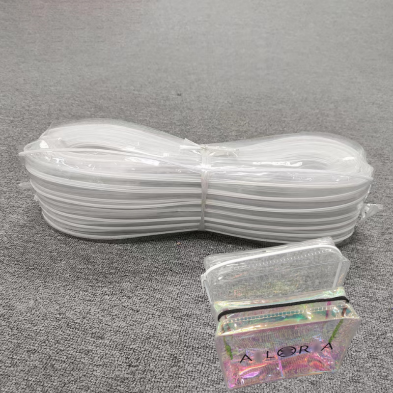 Zipper Factory Wholesale Transparent PVC Zipper Tape Sewing Accessories PVC Nylon Zipper For Makeup Bag