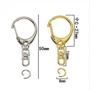 Wholesale Gold Nickel Plating Metal Keychain Split Key Ring With Hardware Accessories Key Chain Keyrings