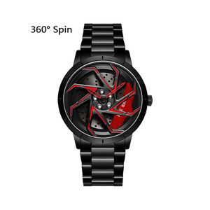 spin Car Style Men's WristWatch Relogio Masculino 2023 3D Car Watch Rim Wristwatch Rim Watches Crash Brake Disc Instrument Watch