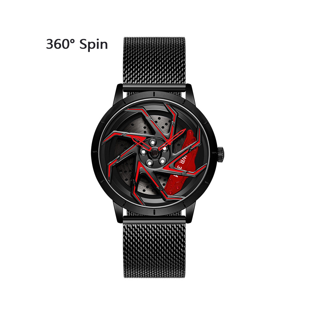 spin Car Style Men's WristWatch Relogio Masculino 2023 3D Car Watch Rim Wristwatch Rim Watches Crash Brake Disc Instrument Watch