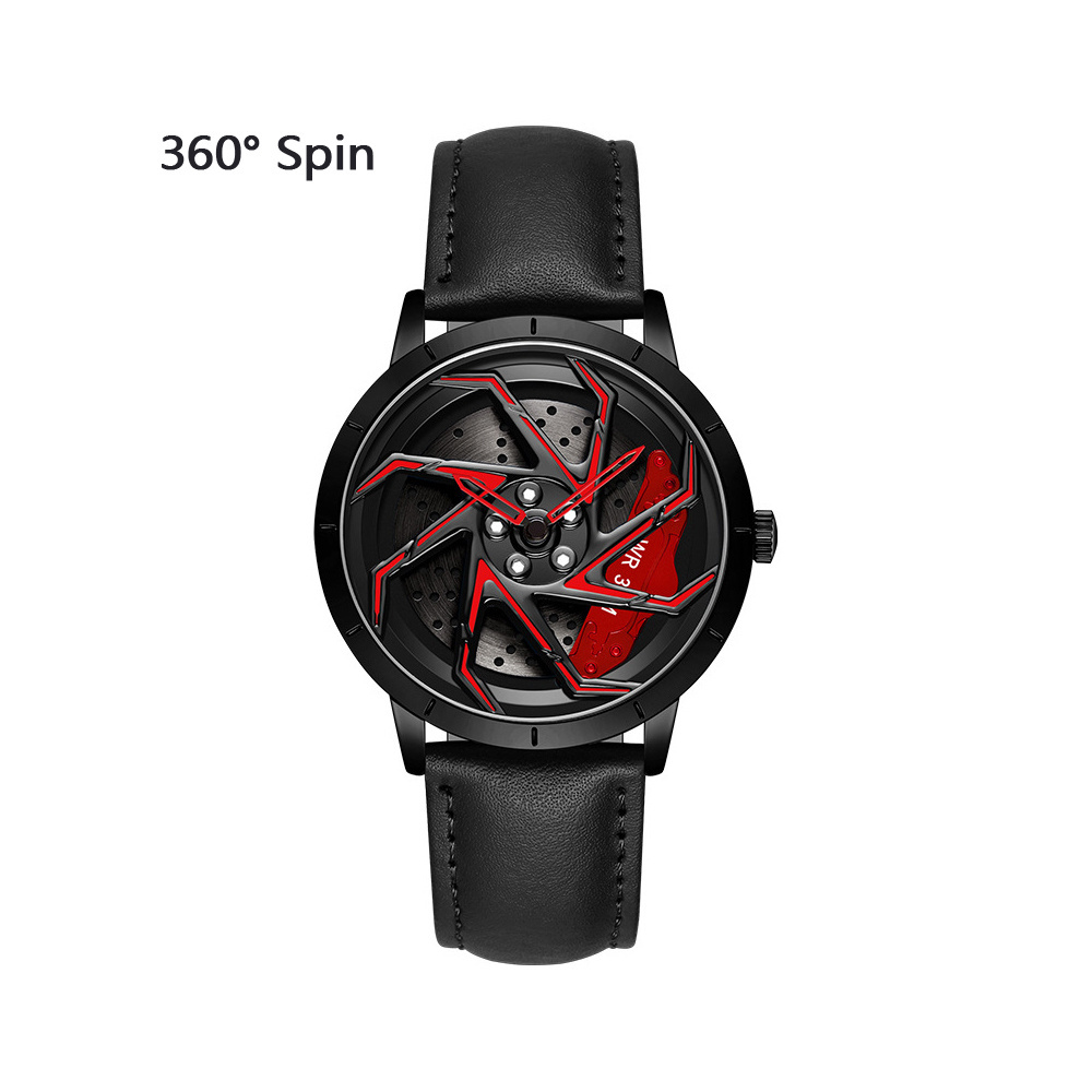 spin Car Style Men's WristWatch Relogio Masculino 2023 3D Car Watch Rim Wristwatch Rim Watches Crash Brake Disc Instrument Watch