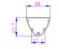 Y-2-015 Slot-free cabinet lights high quality PC lamp shade PC cover linear Led light diffuser LED light diffuser