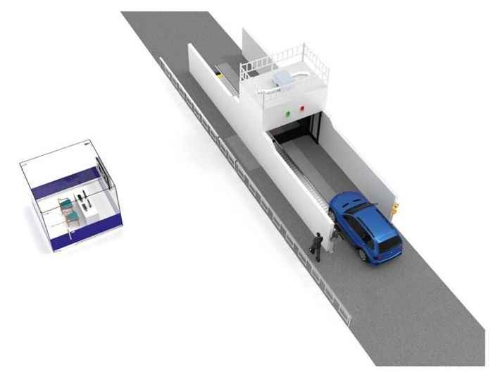 Trailer X-ray container machine for security inspection