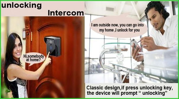 Wireless doorbell ip door entry intercom smart phone video door phone with unlocking