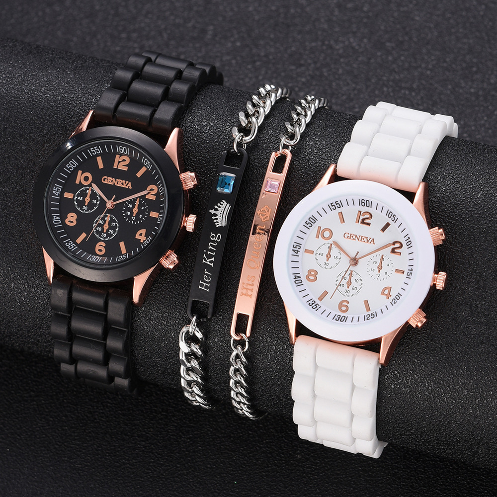 New Student Butterfly Bracelet Jelly Macaron Silicone Watch Fashion Jewelry 5 Piece Set Ladies Gift Multi Style Quartz Watch