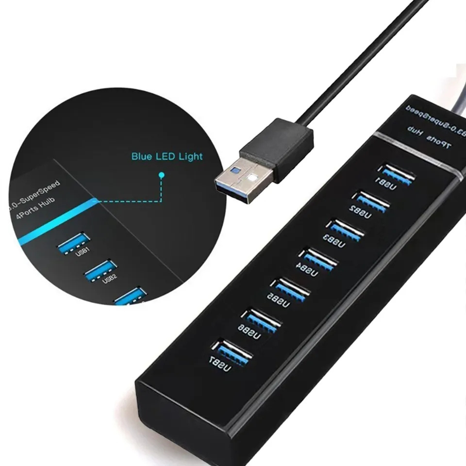 usb 3.0 hub 7 port usb hub High-Speed computer usb hub Splitter Multiport Adapter For PC Laptop