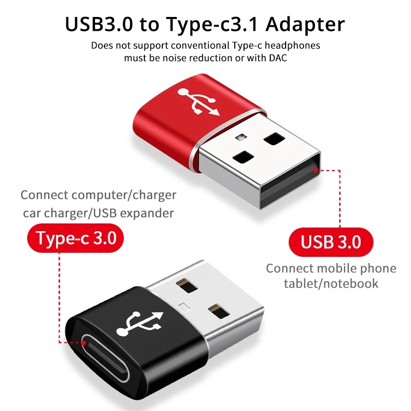 High Quality Usb c to usb 3.0 charging transmission 2 in1 otg adapter converter type C to usb 3.0 for IP