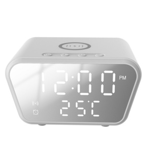 Digital Wireless Charging With Alarm Clock Temperature Smart Alarm Clock With Wireless Phone Charger