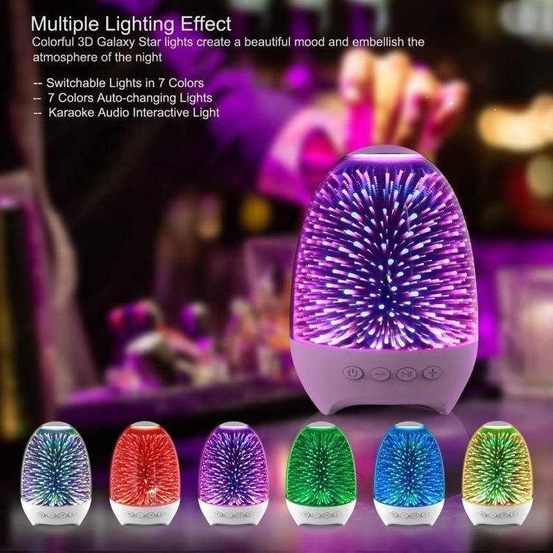 Smart Colorful Led Touch Bulb Speaker Night Light Lamp Christmas Bluetooth Speaker RGB Touchable Wireless Music FM Radio Star K2