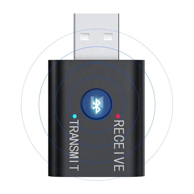 2-in-1 USB Transmitter and Receiver BT5.0 USB 3.5mm wireless Audio bluetooth transmitter receiver