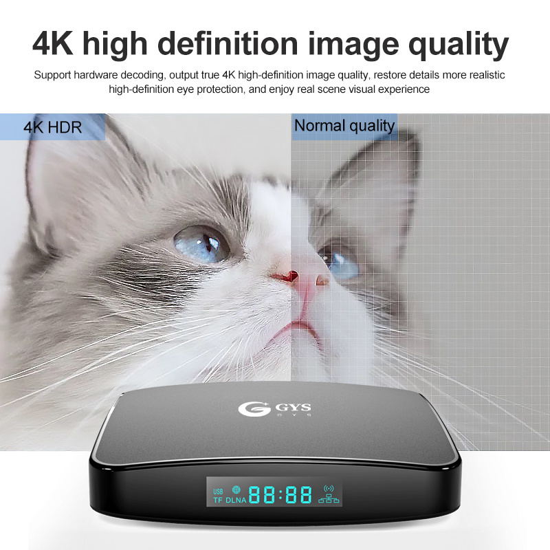 GYS A1 S905X3 Set Top Box High Quality KD Player Android 9.0 4k Tv Box 4G 32G 4G 64G Customized Brand dual wifi TV Android Box