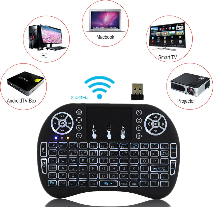 GYS Wholesale I8 2.4G Wireless i8 MINI Keyboard For Android Smart TV Box Case Switch Keyboard wireless display dongle